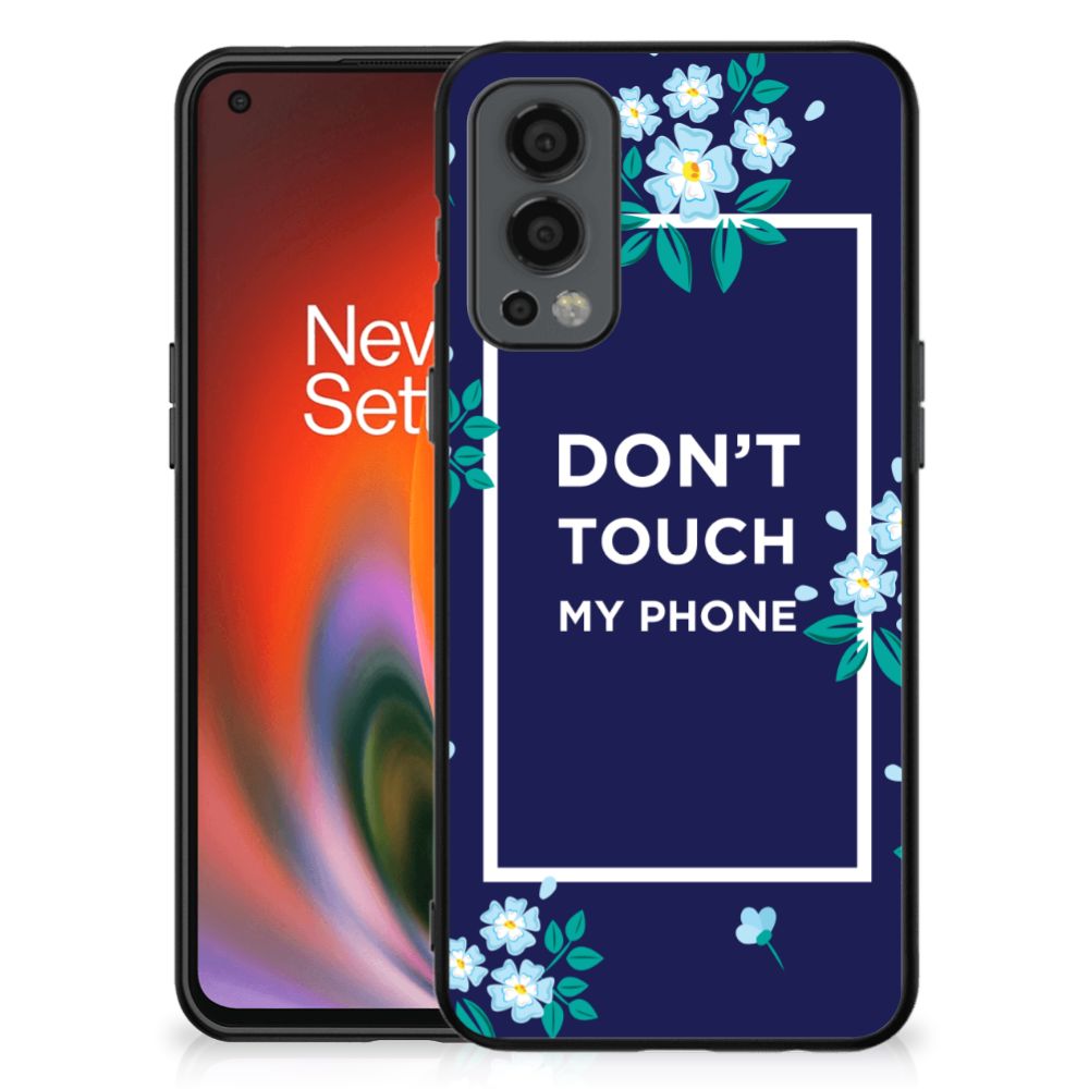 OnePlus Nord 2 Telefoon Hoesje Flowers Blue DTMP
