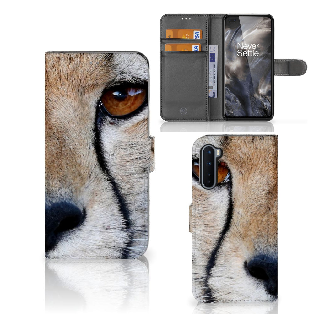 OnePlus Nord Telefoonhoesje met Pasjes Cheetah