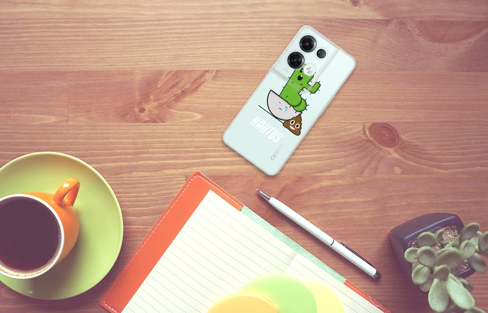 OPPO Reno8 Pro Telefoonhoesje met Naam Cactus Poo B2C Telecom