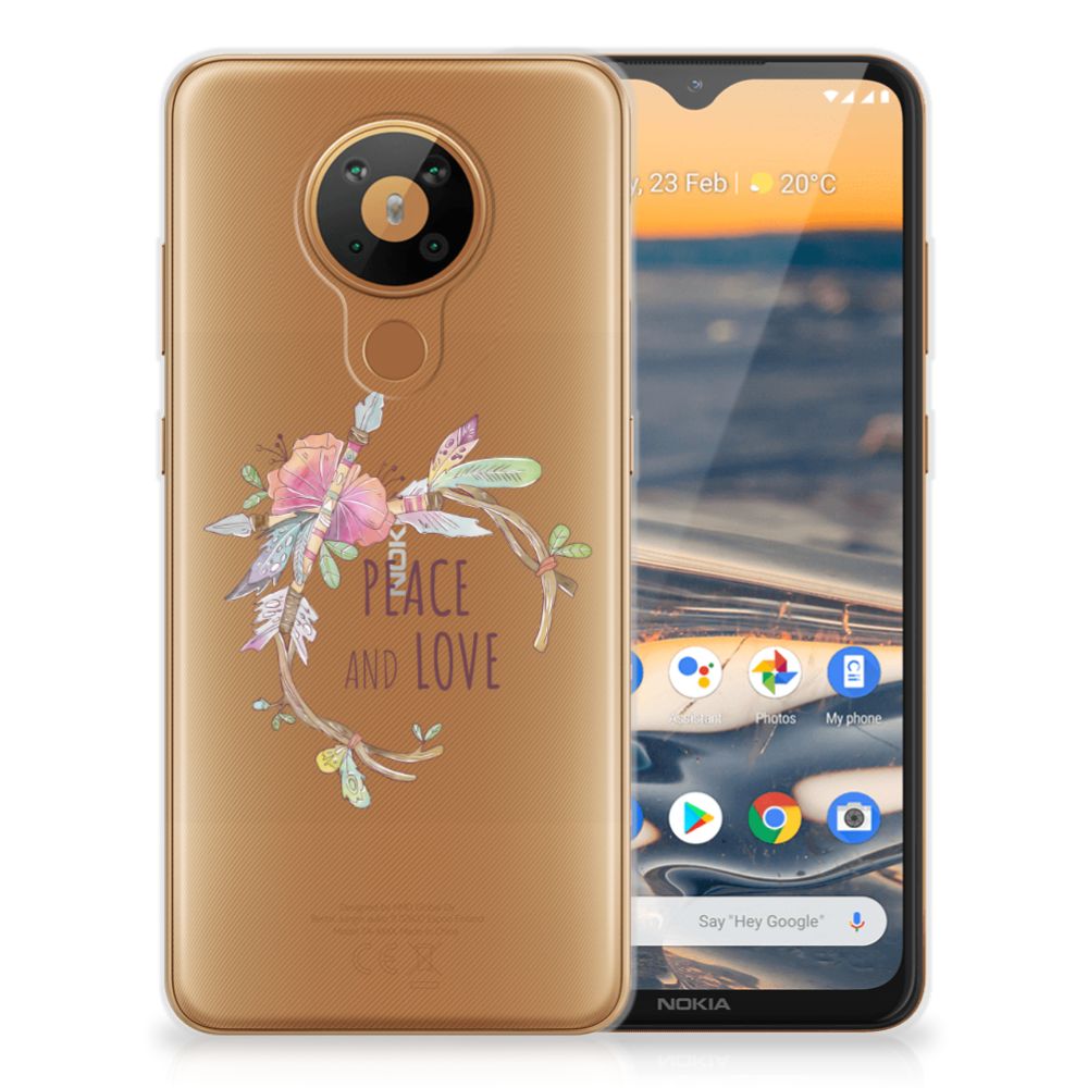 Nokia 5.3 Telefoonhoesje met Naam Boho Text B2C Telecom