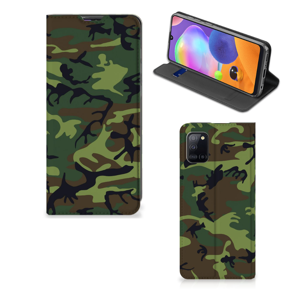 Samsung Galaxy A31 Hoesje met Magneet Army Dark - B2C Telecom