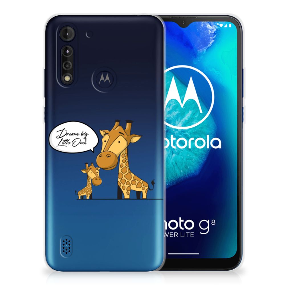 Motorola Moto G8 Power Lite Telefoonhoesje met Naam Giraffe B2C Telecom