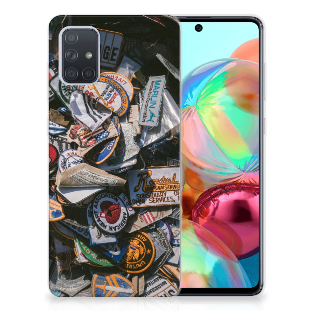 Samsung Galaxy A71 Siliconen Hoesje met foto Badges