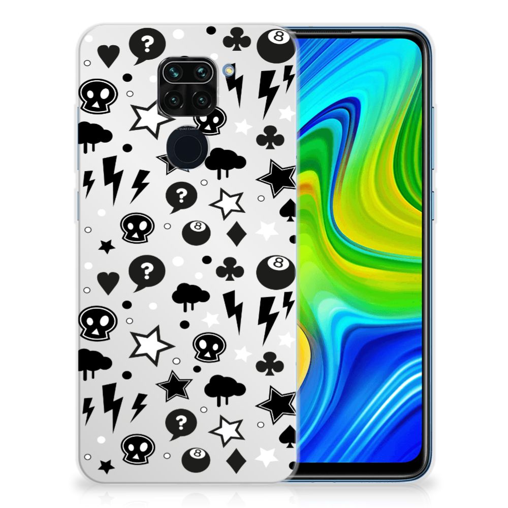 Silicone Back Case Xiaomi Redmi Note9 Silver Punk B2C Telecom