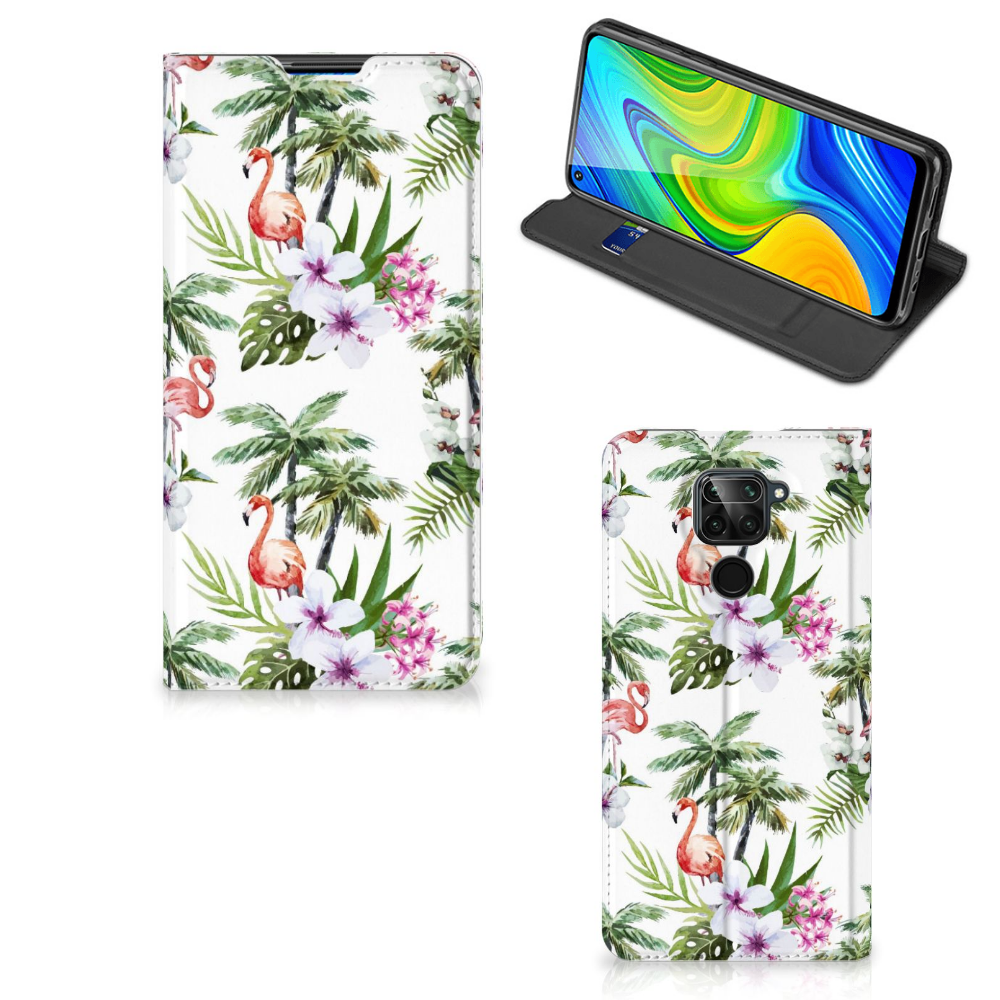 Xiaomi Redmi Note 9 Hoesje maken Flamingo Palms - B2C Telecom