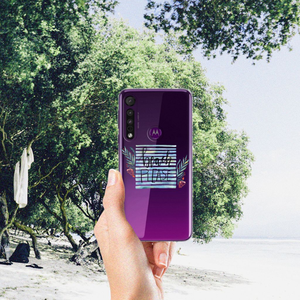 Motorola One Macro Telefoonhoesje met Naam Boho Beach B2C Telecom