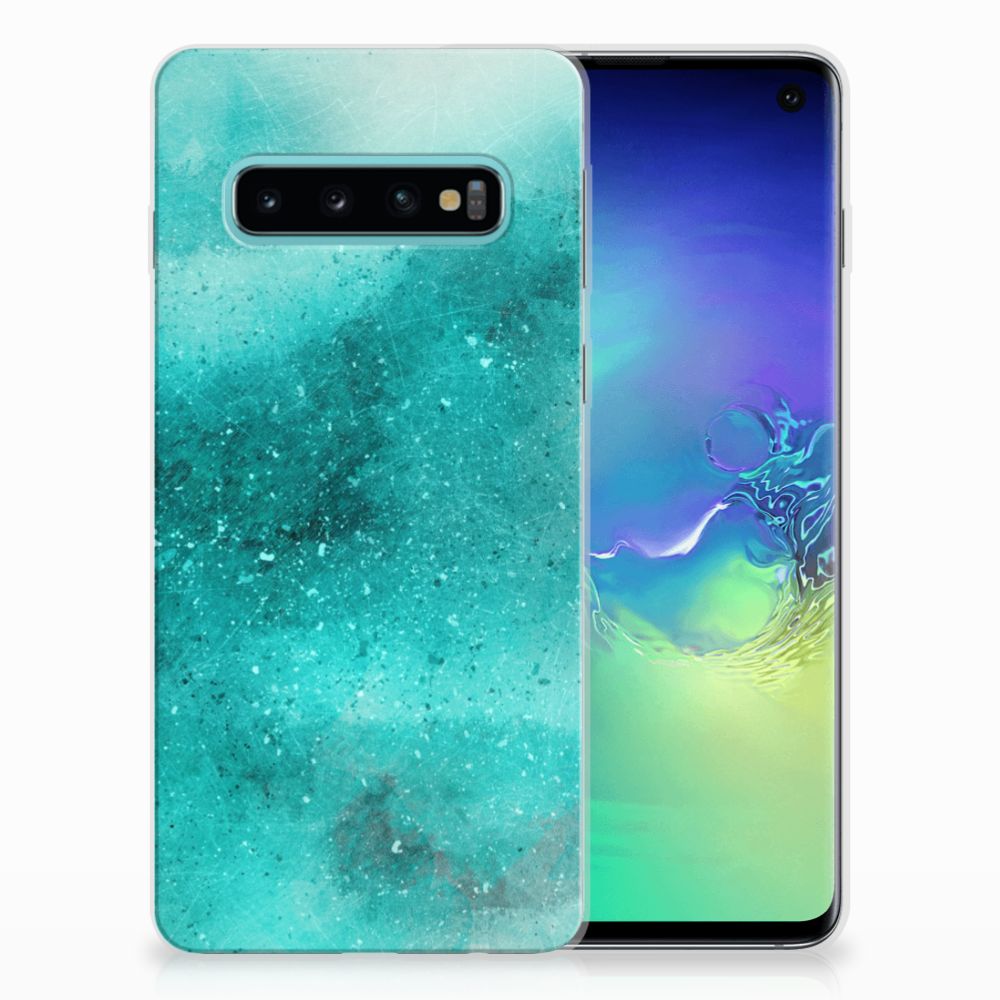 Hoesje maken Samsung Galaxy S10 Painting Blue