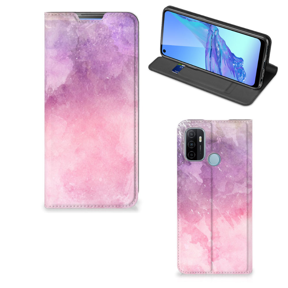 Bookcase OPPO A53 | A53s Pink Purple Paint