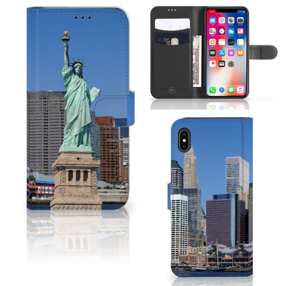 Apple iPhone Xs Max Flip Cover Vrijheidsbeeld