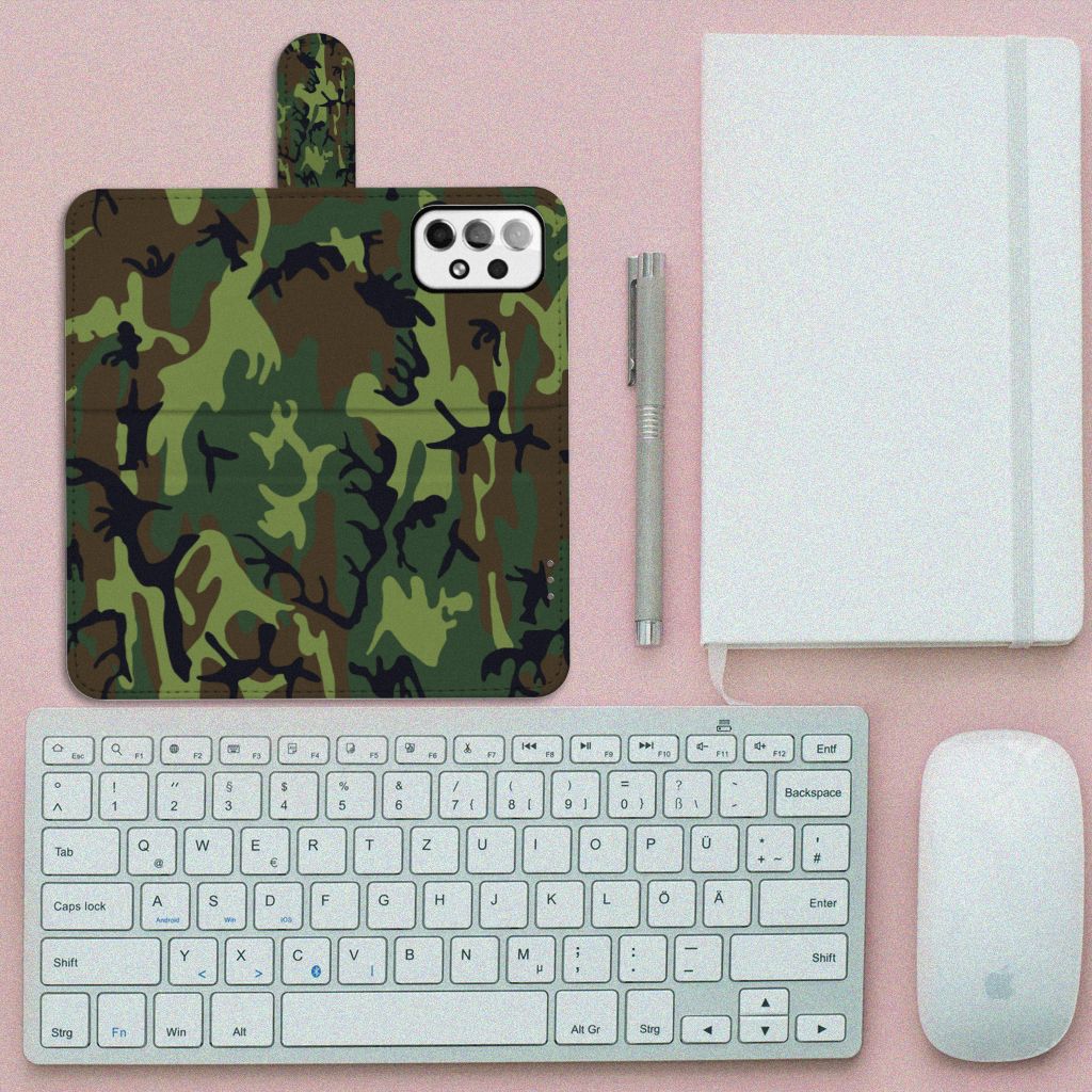 Samsung Galaxy A73 5G Telefoon Hoesje Army Dark