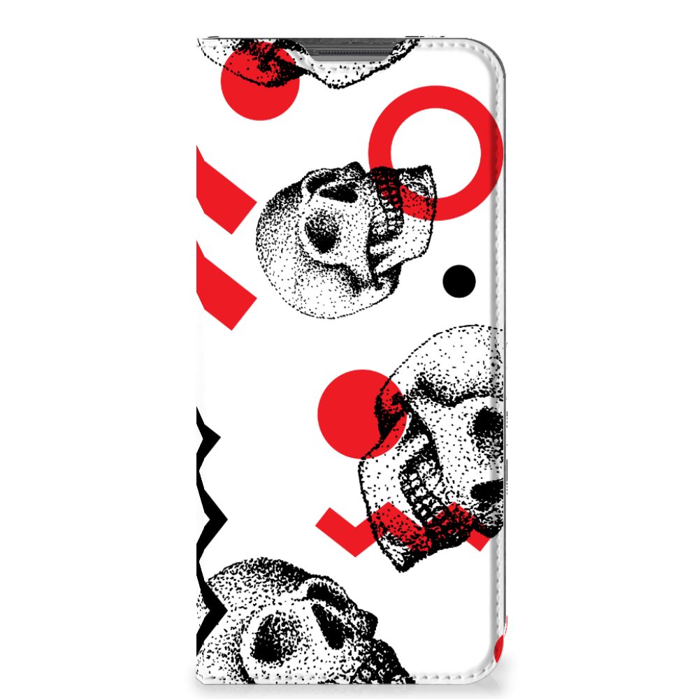 Mobiel BookCase OPPO A96 | A76 Skull Red - B2C Telecom