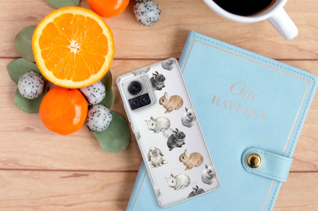 TPU Hoesje voor Motorola Moto X30 Pro Konijntjes