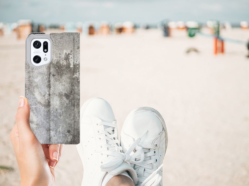 OPPO Find X5 Pro Standcase Beton Print - B2C Telecom