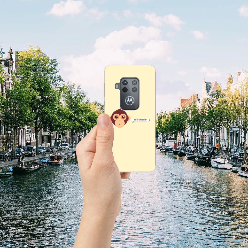 Motorola One Zoom Telefoonhoesje met Naam Monkey