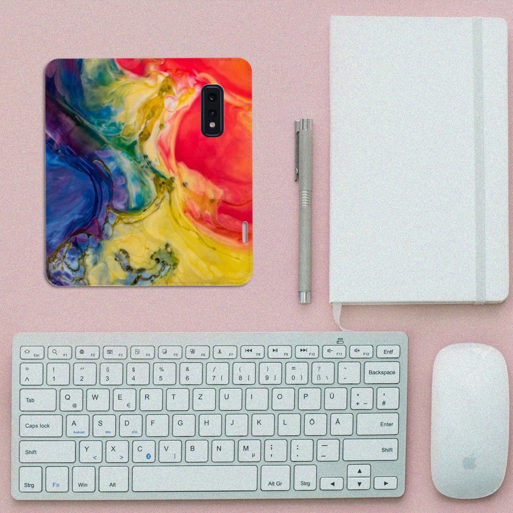 Bookcase Samsung Galaxy S10e Watercolor Dark