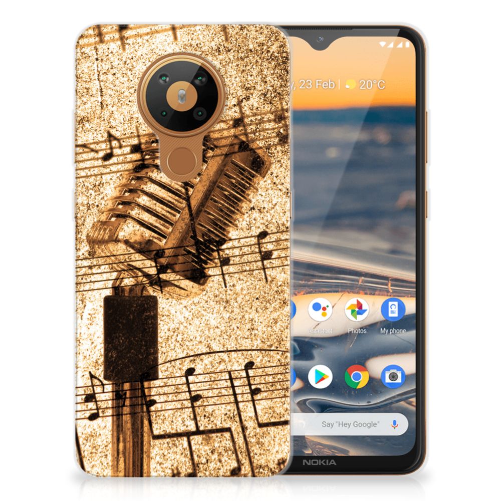 Nokia 5.3 Siliconen Hoesje met foto Bladmuziek