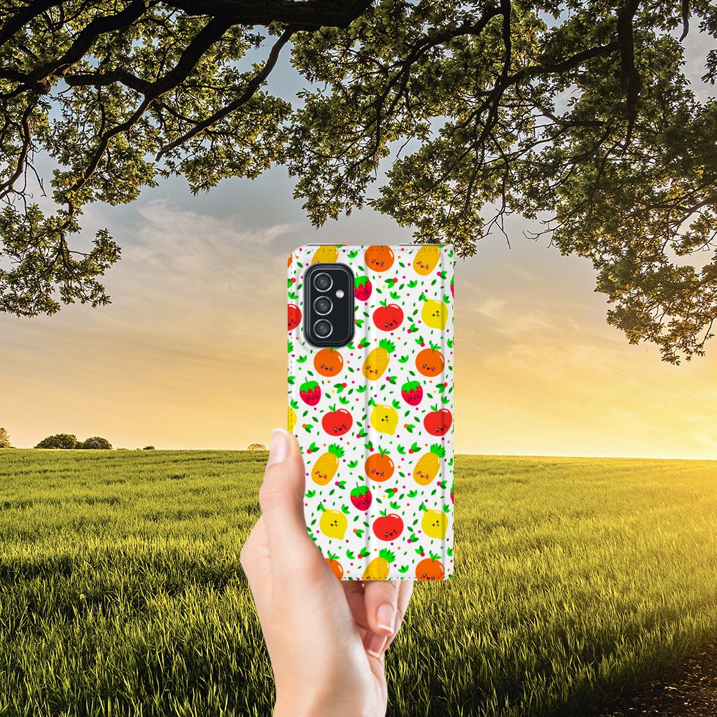 Samsung Galaxy M52 Flip Style Cover Fruits - B2C Telecom