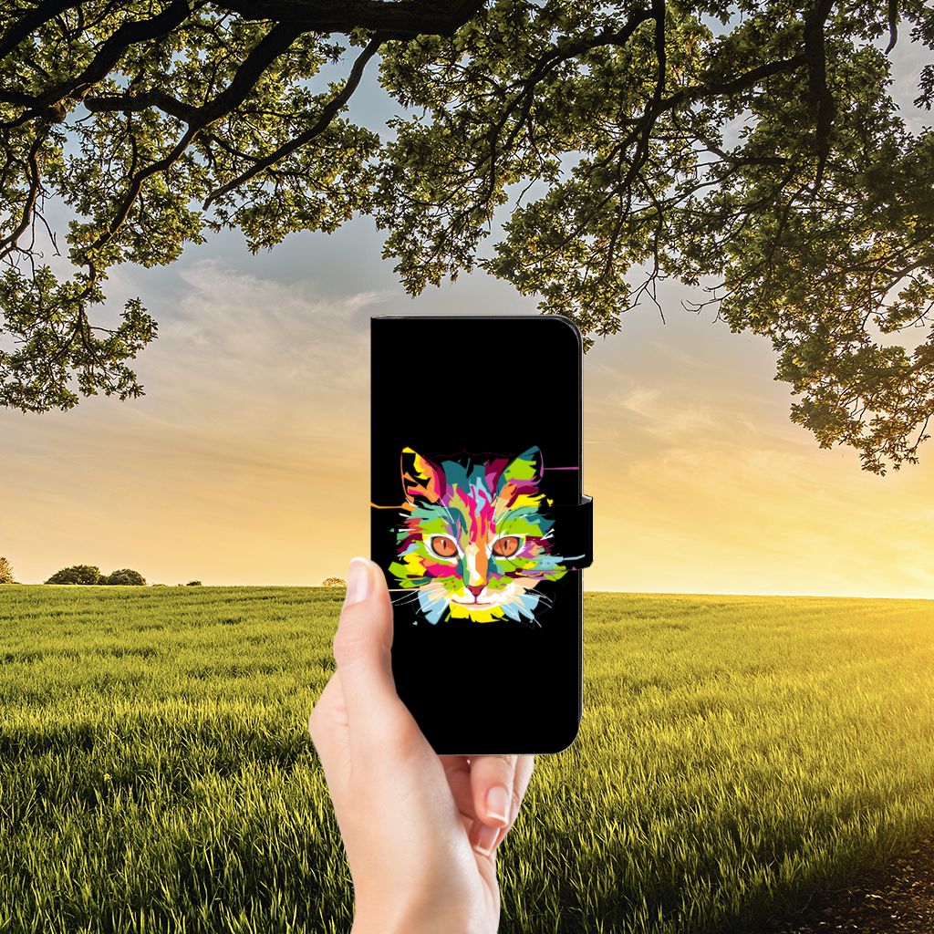 Motorola Moto E22 | E22i Leuk Hoesje Cat Color
