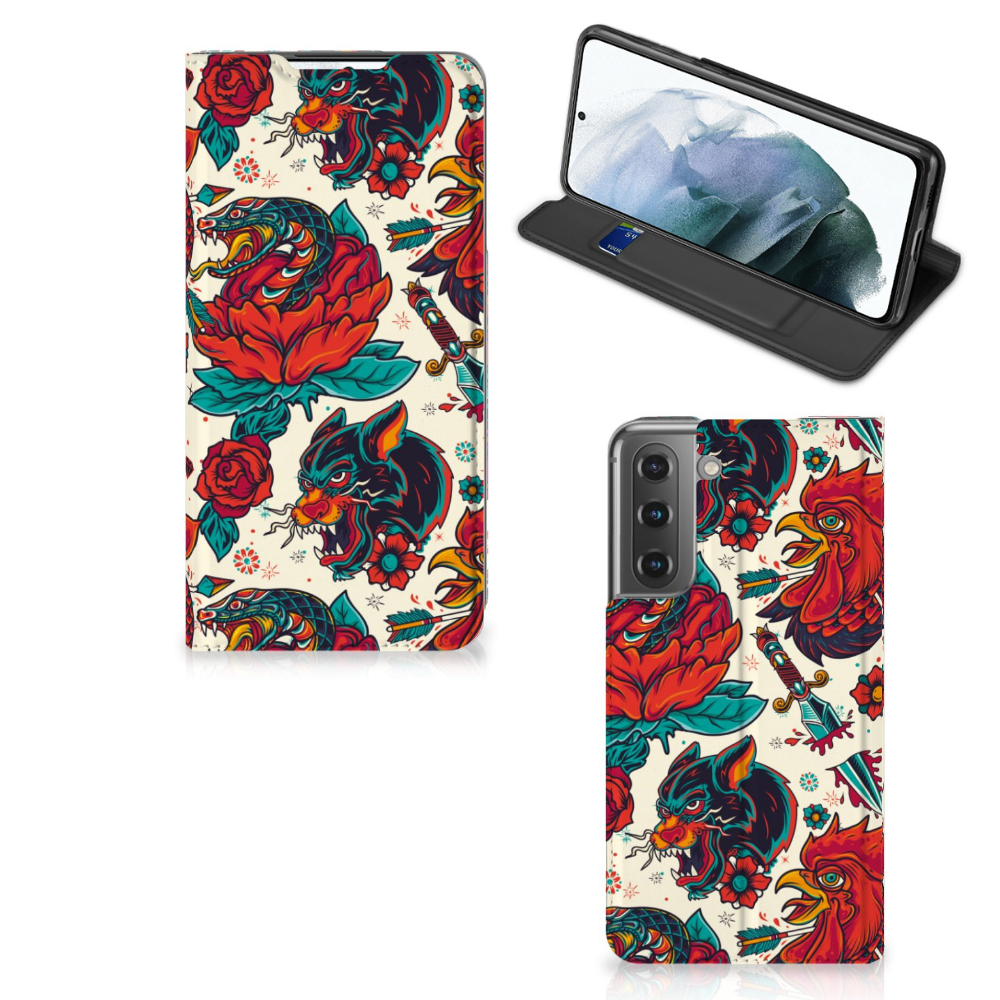 Stand Case voor Samsung Galaxy S21 FE Old Skool - B2C Telecom