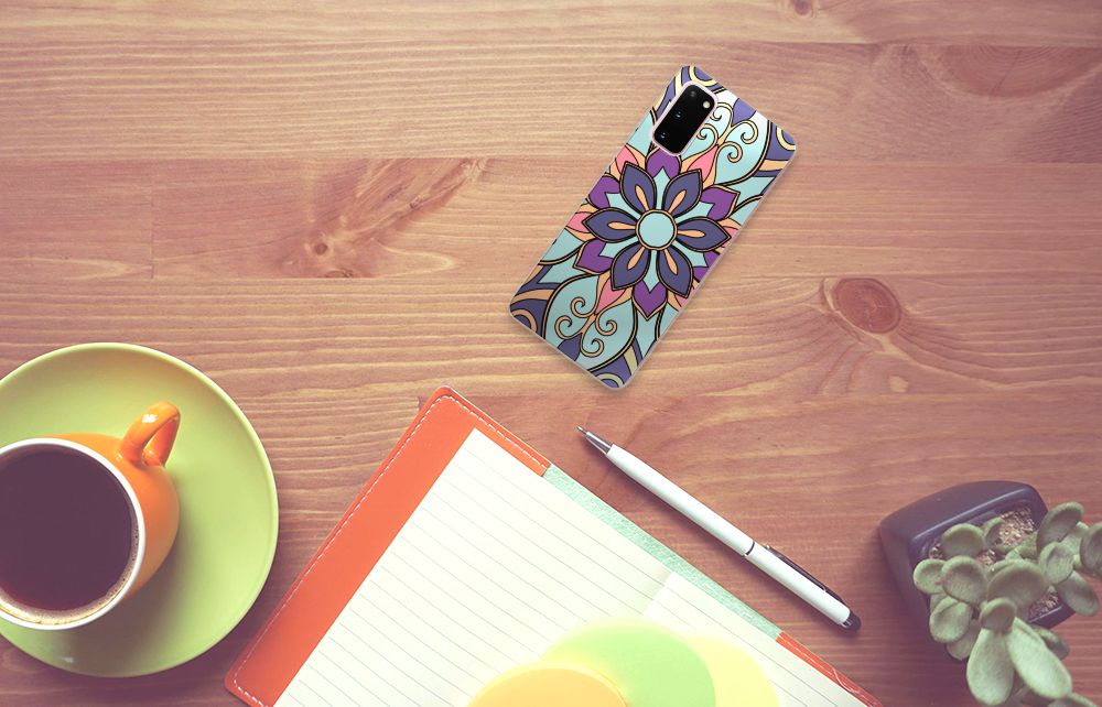 Samsung Galaxy S20 TPU Case Purple Flower B2C Telecom
