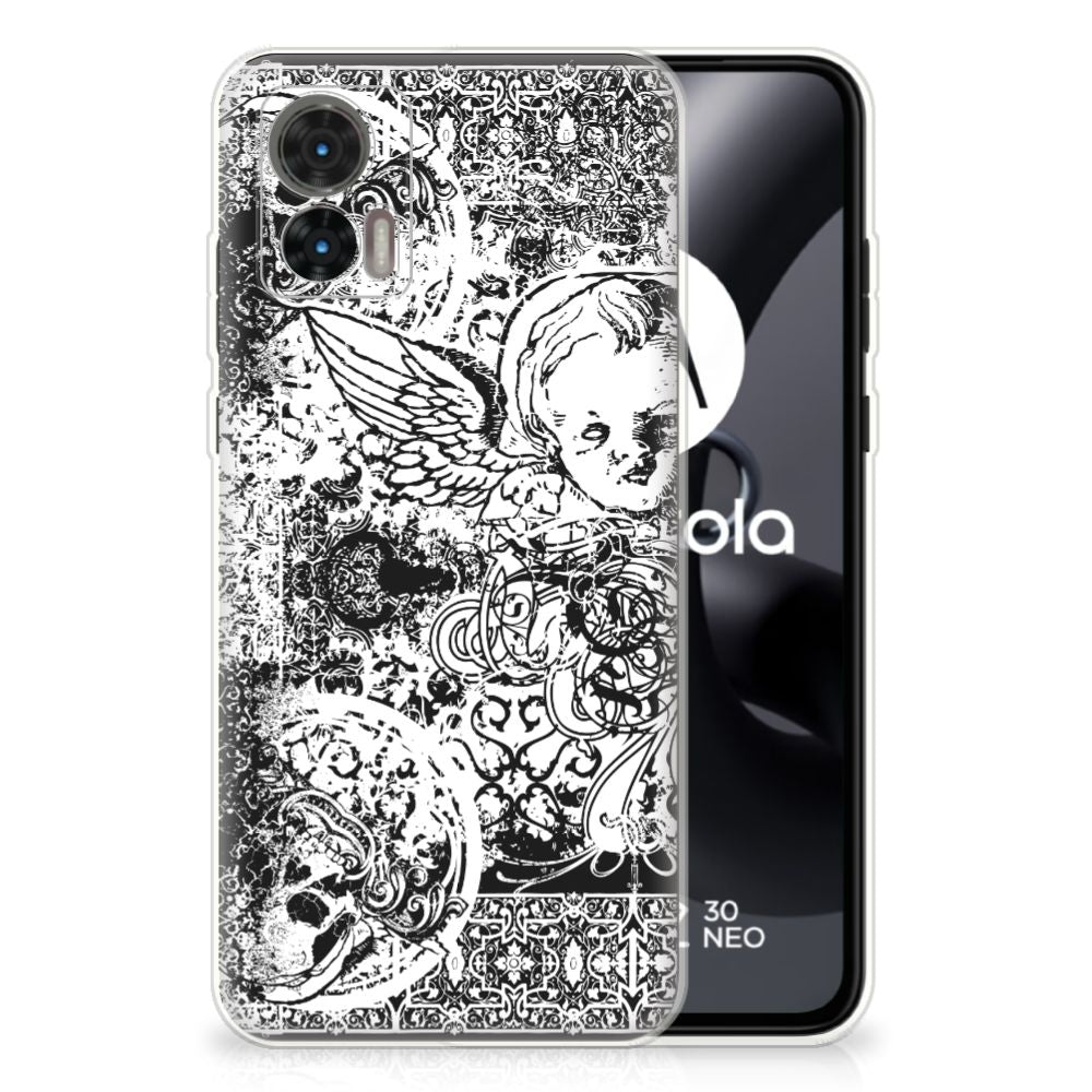 Silicone Back Case Motorola Edge 30 Neo Skulls Angel B2C Telecom