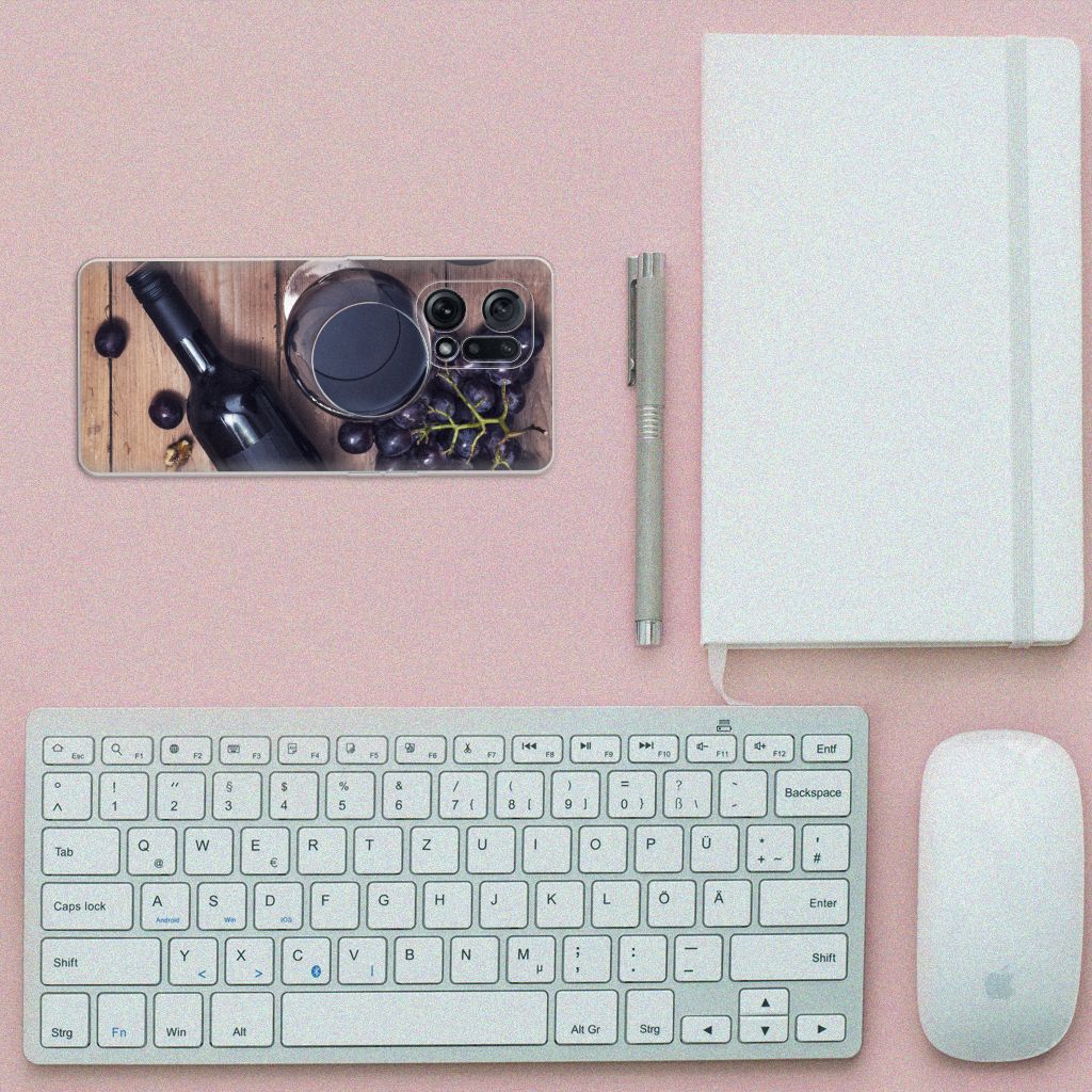 OPPO Find X5 Siliconen Case Wijn