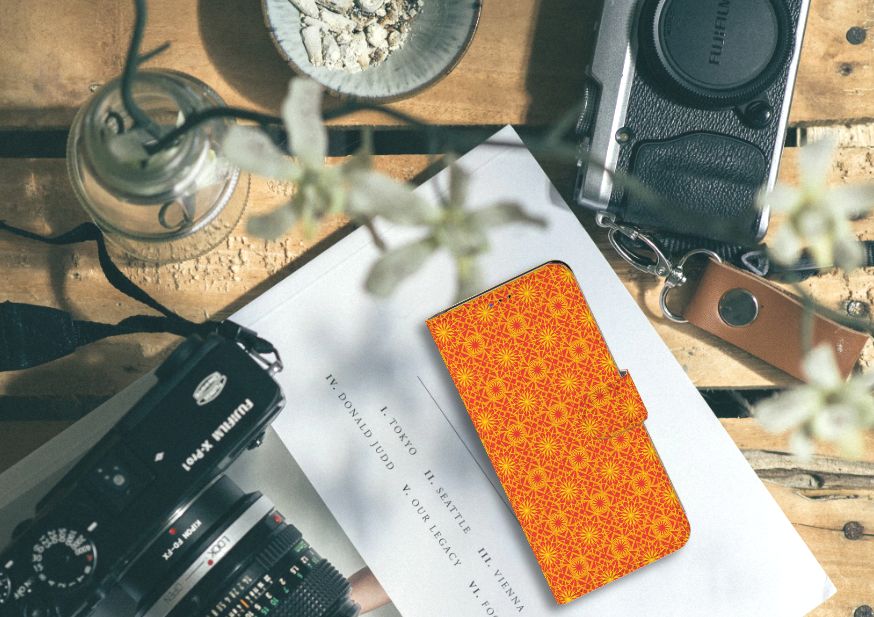 Samsung Galaxy A20s Telefoon Hoesje Batik Oranje