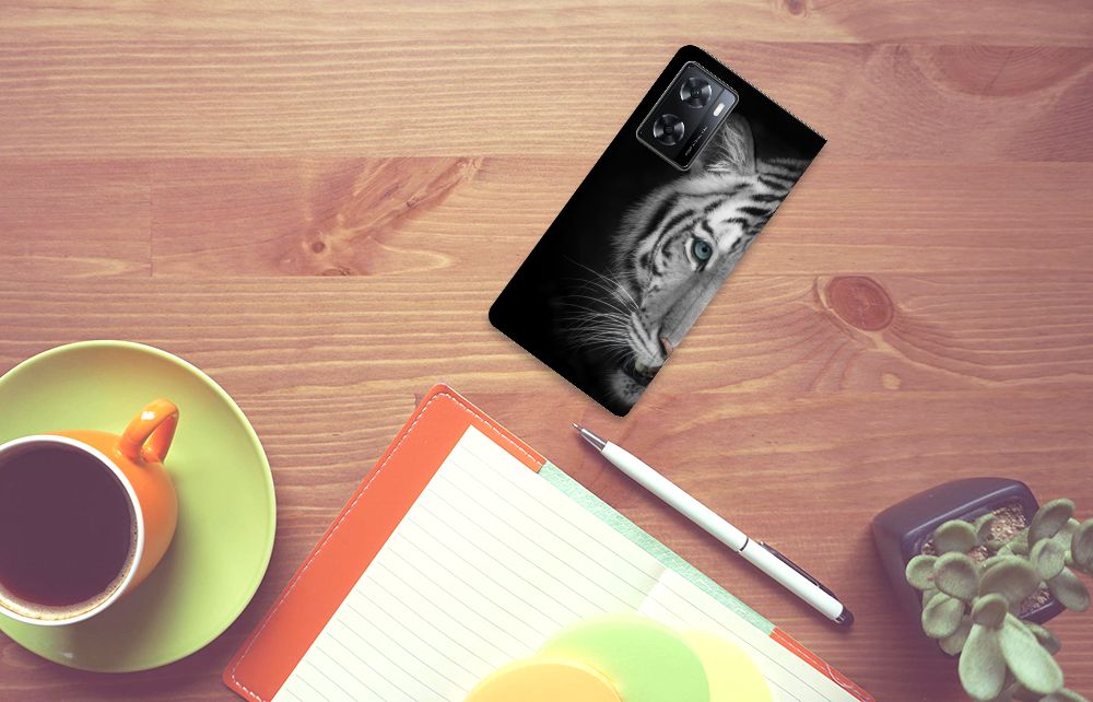 OPPO A57 | A57s | A77 4G Hoesje maken Tijger - B2C Telecom