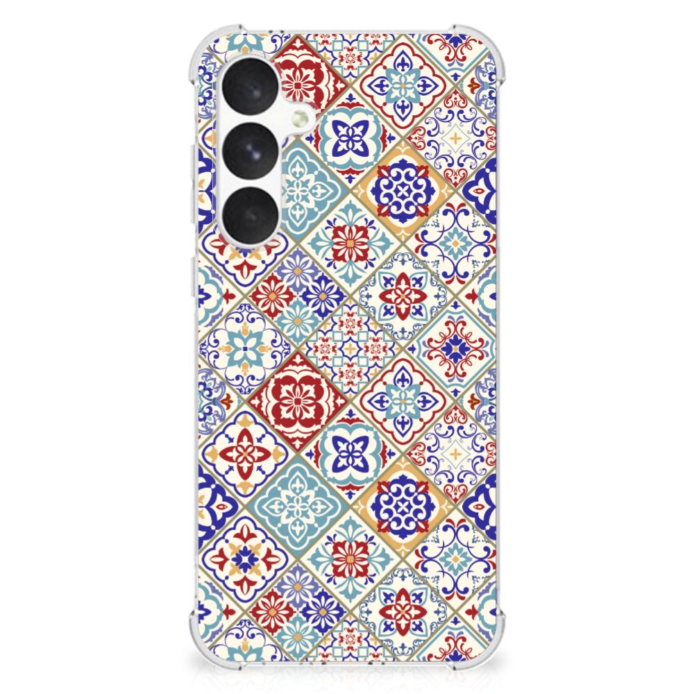 Samsung Galaxy A55 Anti-Shock Hoesje Tiles Color