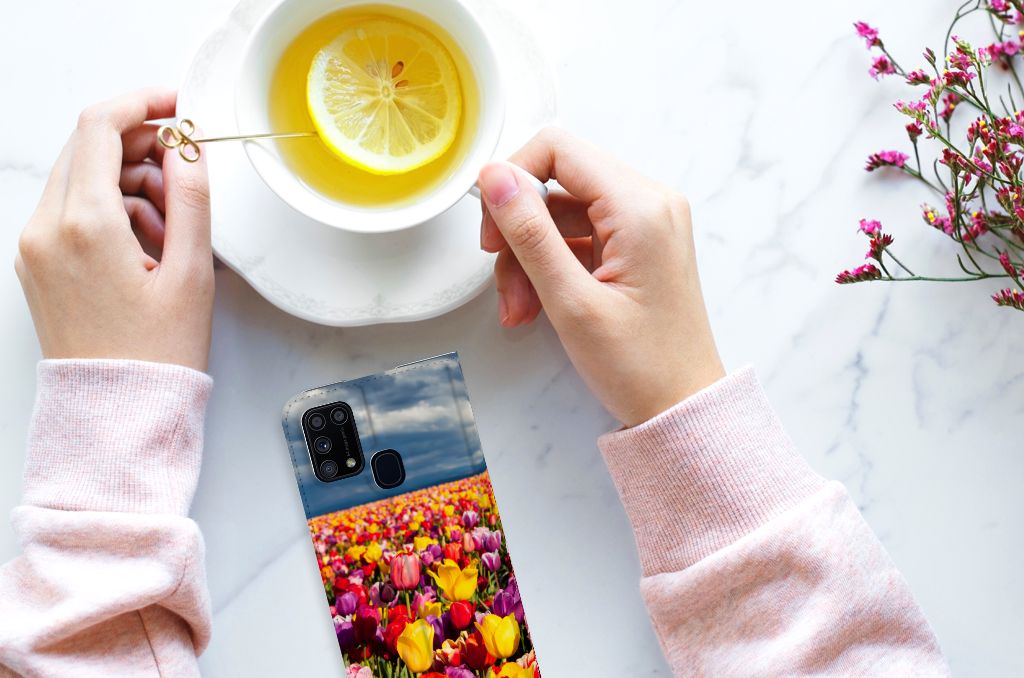 Samsung Galaxy M31 Smart Cover Tulpen - B2C Telecom