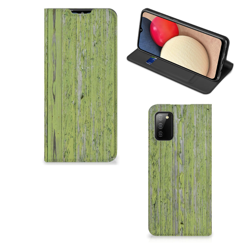 Samsung Galaxy M02s | A02s Book Wallet Case Green Wood