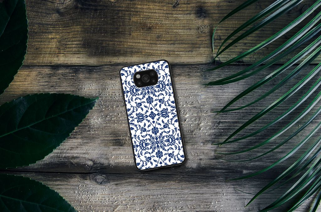 Xiaomi Poco X3 | X3 Pro Bloemen Hoesje Flower Blue B2C Telecom