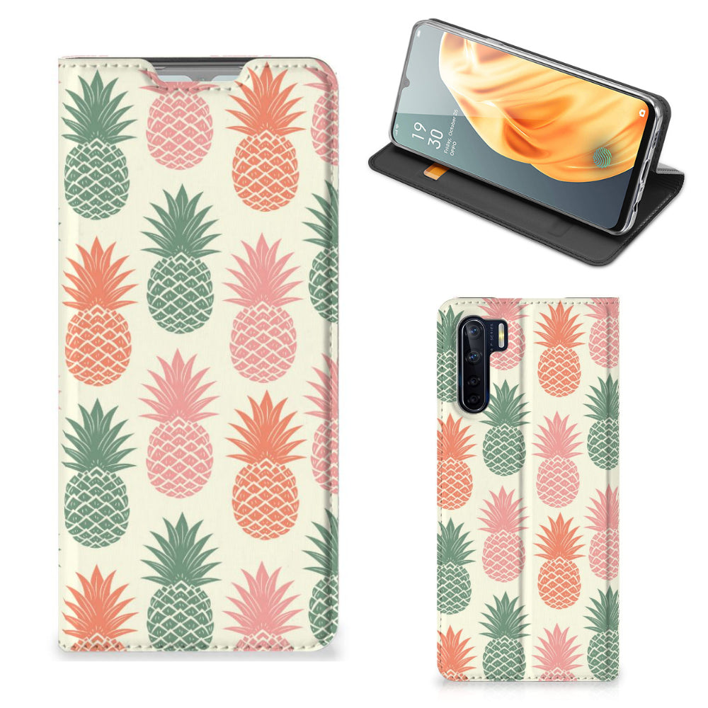 OPPO Reno3 | A91 Flip Style Cover Ananas