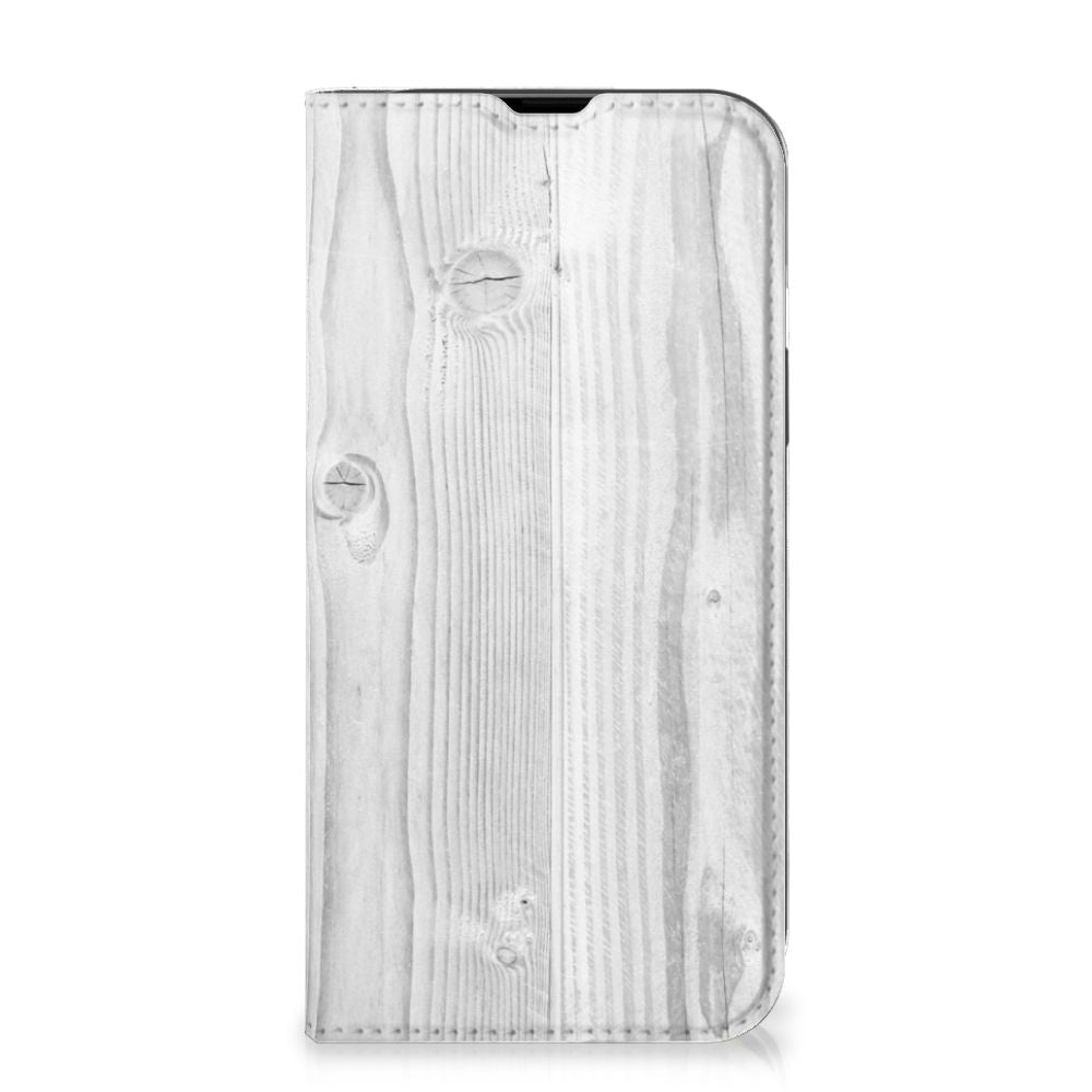 iPhone 14 Book Wallet Case White Wood - B2C Telecom