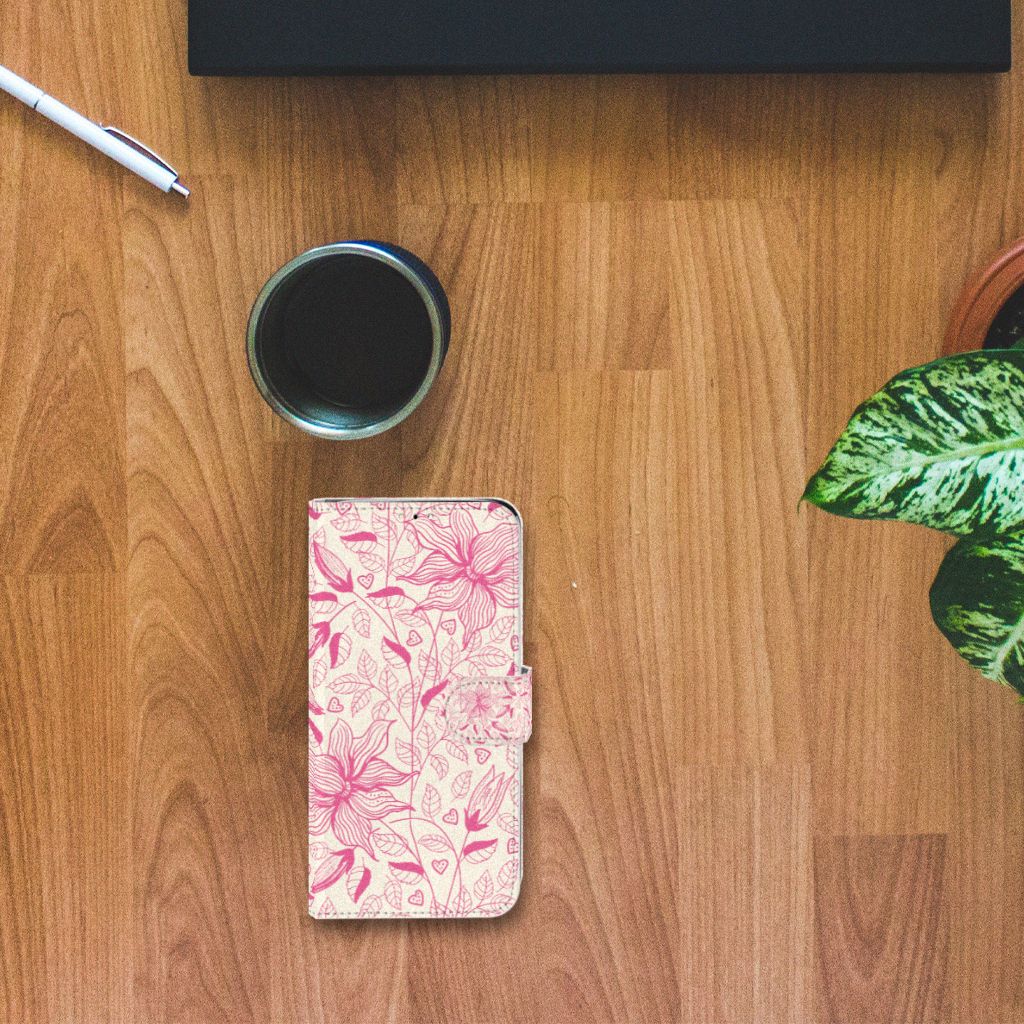 Huawei Y6 (2019) Hoesje Pink Flowers