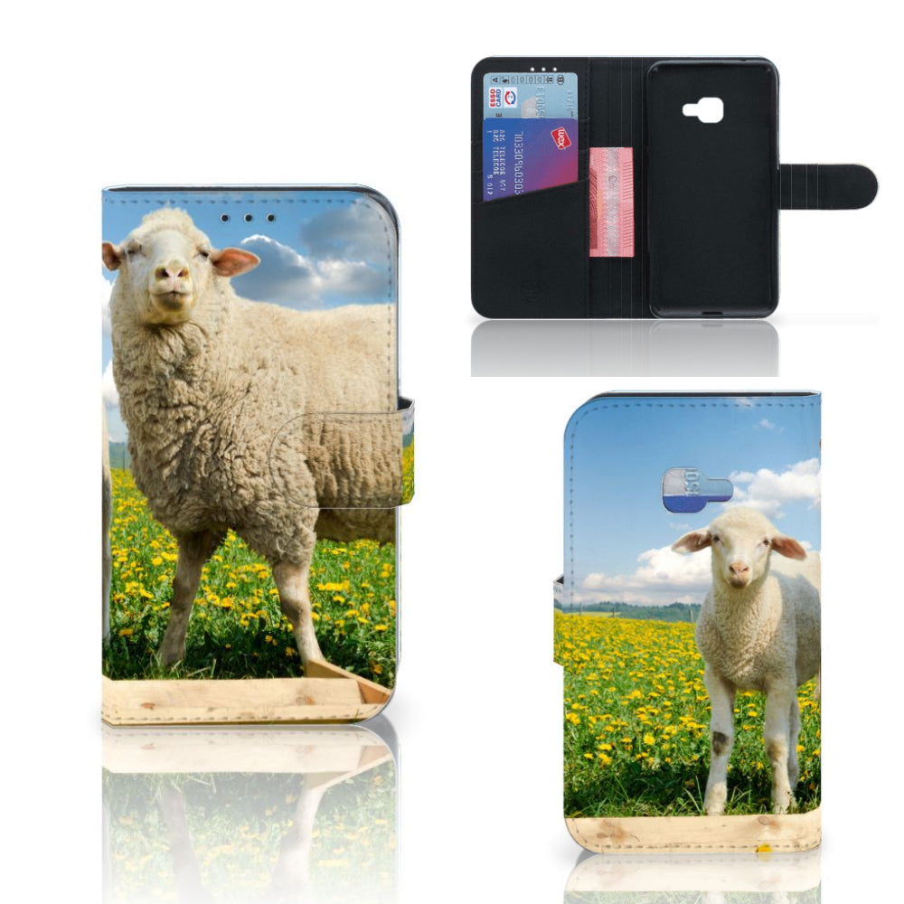 Samsung Galaxy Xcover 4 | Xcover 4s Telefoonhoesje met Pasjes Schaap en Lammetje