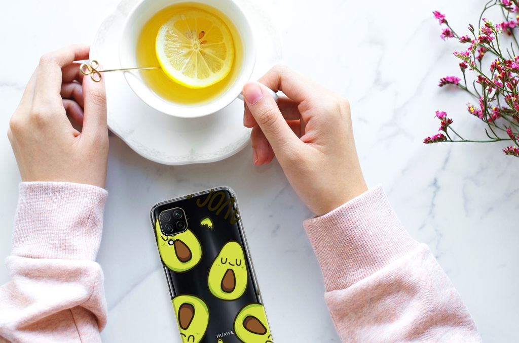 Huawei P40 Lite Telefoonhoesje met Naam Avocado Singing B2C Telecom