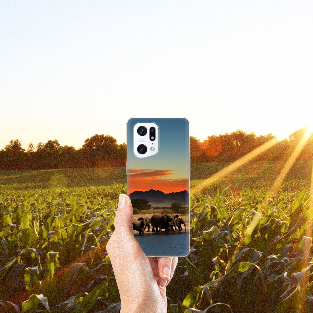 OPPO Find X5 Pro TPU Hoesje Olifanten B2C Telecom