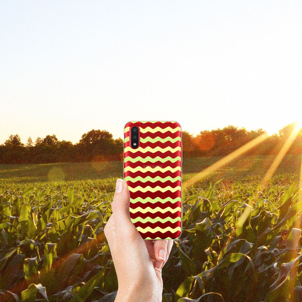 Samsung Galaxy A01 TPU bumper Waves Yellow B2C Telecom