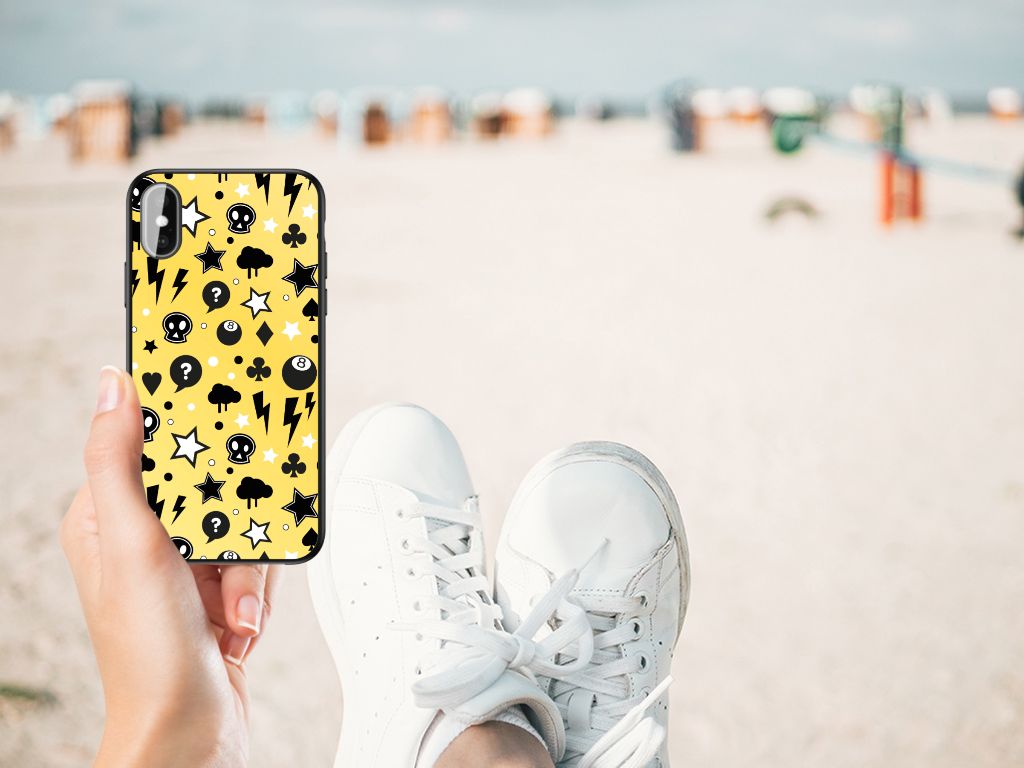 Telefoonhoesje iPhone X | Xs Punk Geel B2C Telecom