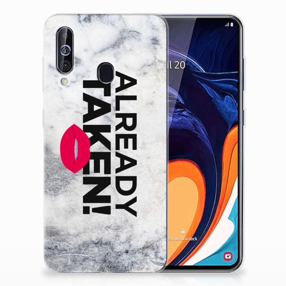 Samsung Galaxy A60 Siliconen hoesje met naam Already Taken White