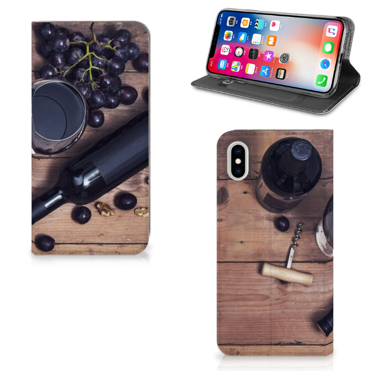 Apple iPhone Xs Max Flip Style Cover Wijn