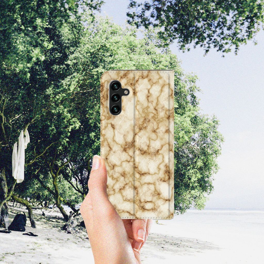 Samsung Galaxy A13 (5G) | Samsung Galaxy A04s Standcase Marmer Goud - B2C Telecom