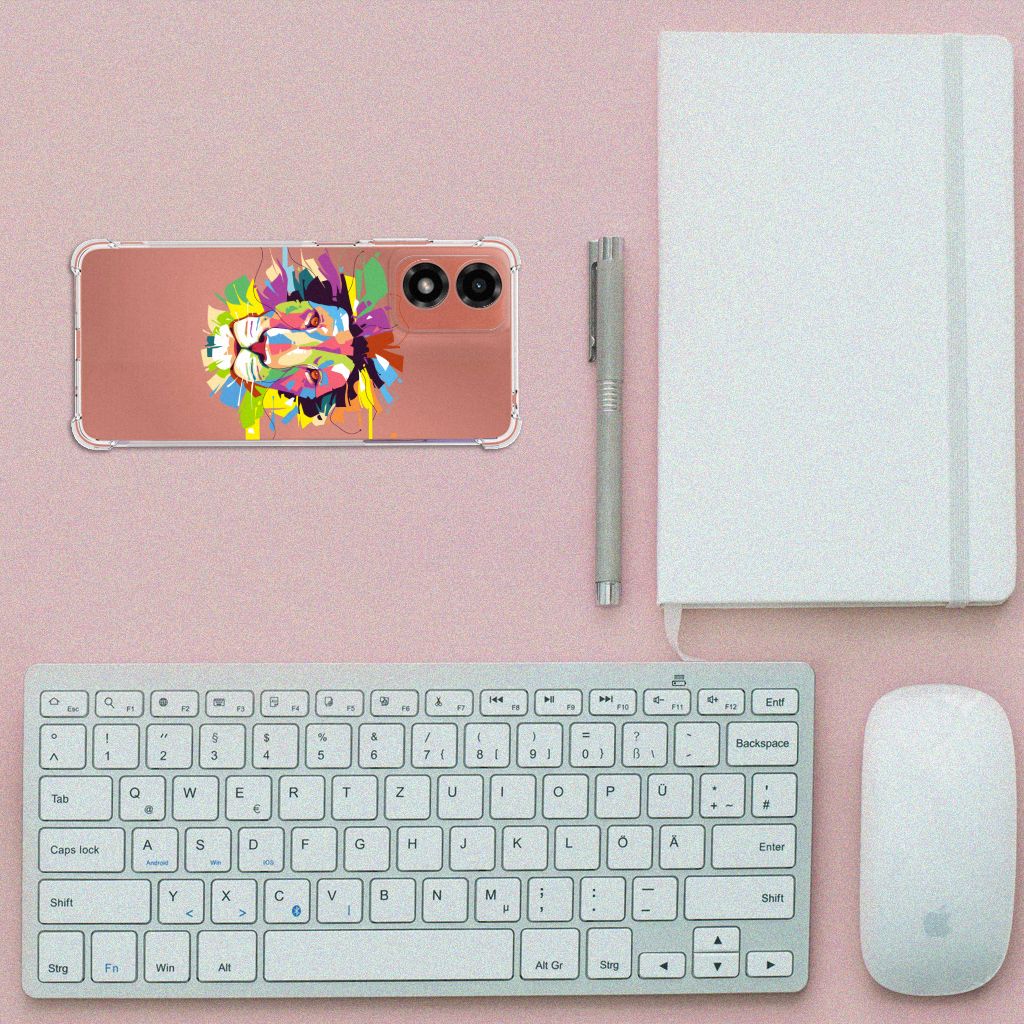 Motorola Moto G24 | G24 Power | G04 Stevig Bumper Hoesje Lion Color B2C Telecom