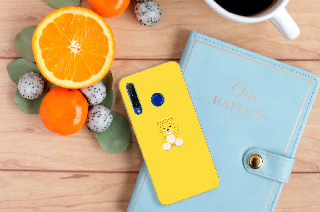 Honor 20 Lite Telefoonhoesje met Naam Baby Leopard