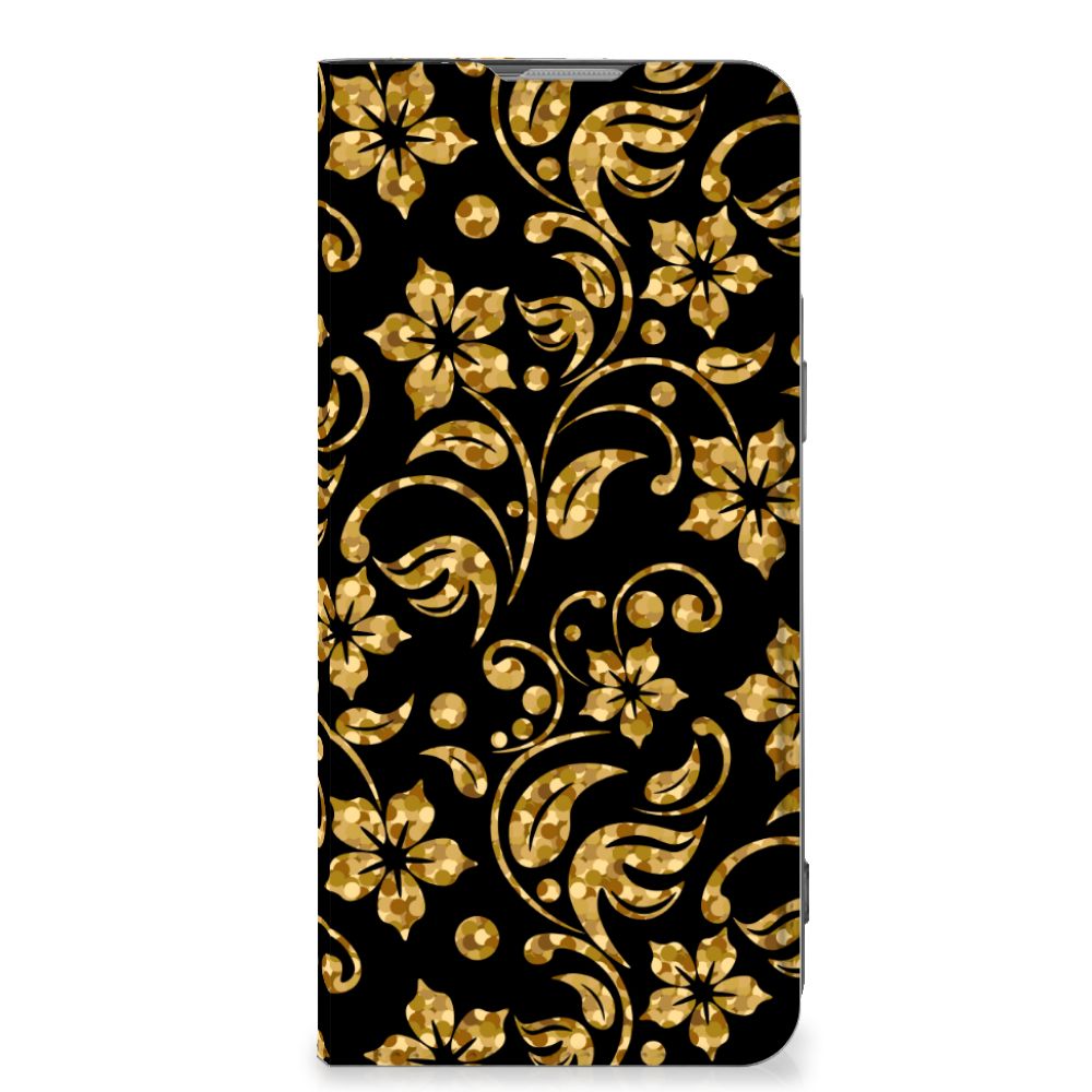 OnePlus Nord 2T Smart Cover Gouden Bloemen - B2C Telecom