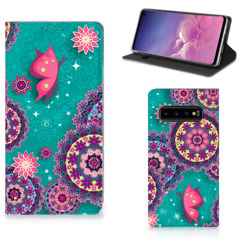 Samsung Galaxy S10 Bookcase Cirkels en Vlinders