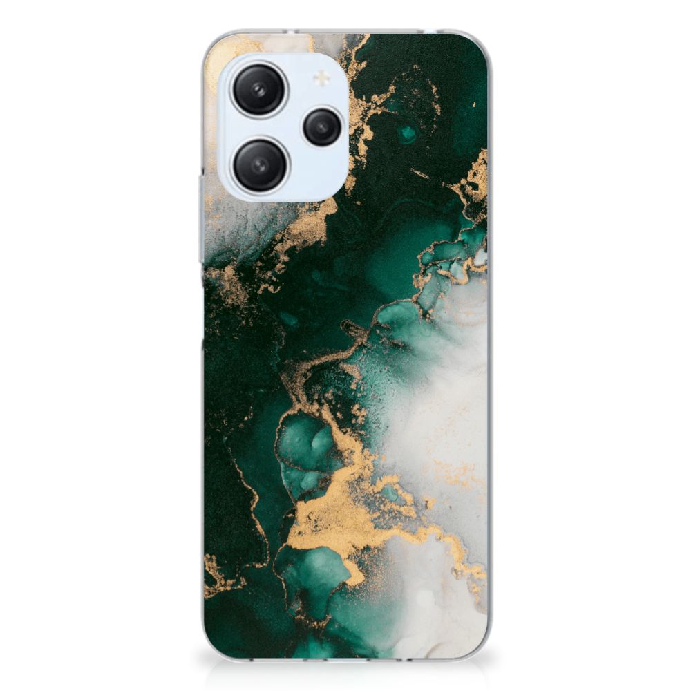 TPU Siliconen Hoesje voor Xiaomi Redmi 12 4G Marmer Groen