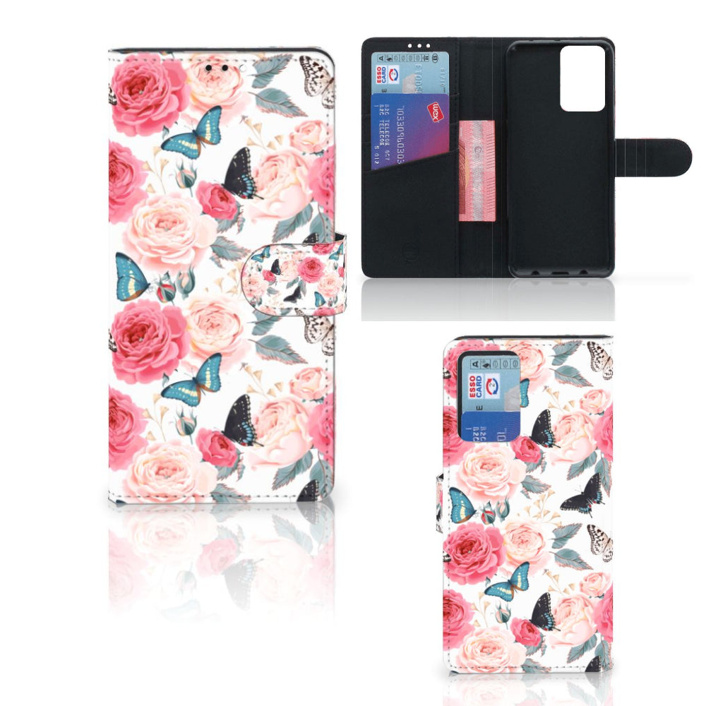 Xiaomi Redmi Note 10 Pro Hoesje Butterfly Roses