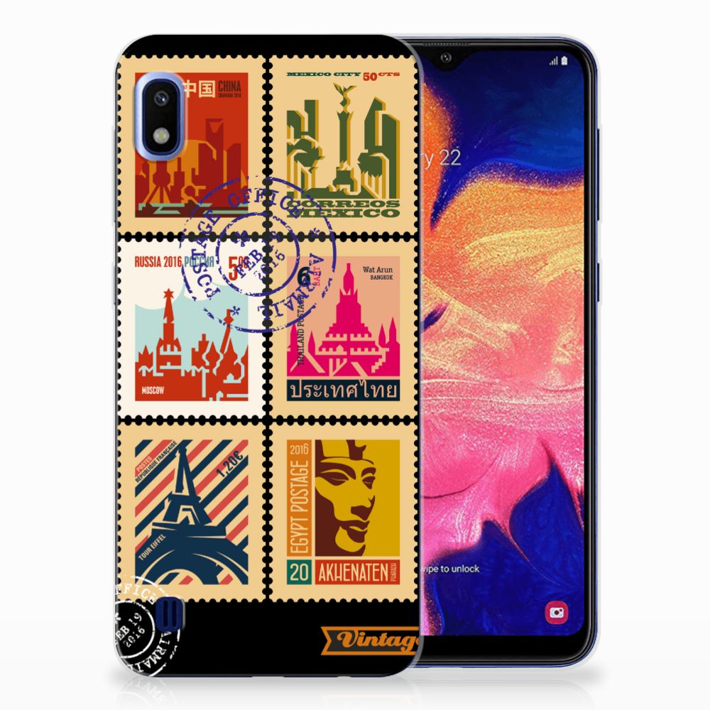 Samsung Galaxy A10 Siliconen Back Cover Postzegels
